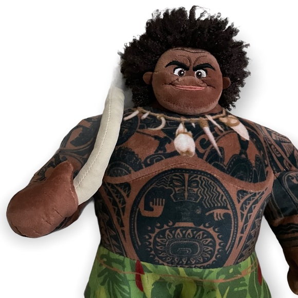 Moana Maui w/Fish Hook Plush Stuffed Doll Disney Store Collection 14” Demigod - Picture 2 of 8